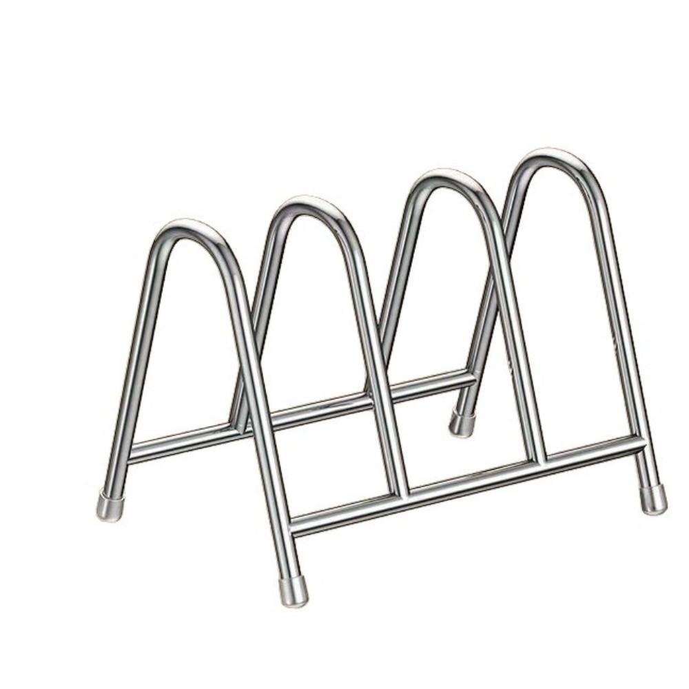 Rustproof Pot Lid Storage Rack Stainless Steel Kitchen Countertop Organizer For Kitchen Storage