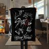 1PC Custom Name SKZ  Patterned Flannel Blanket Suitable For All Seasons for Home Decor Warmth and Comfort Gifts Holiday Present -HE211
