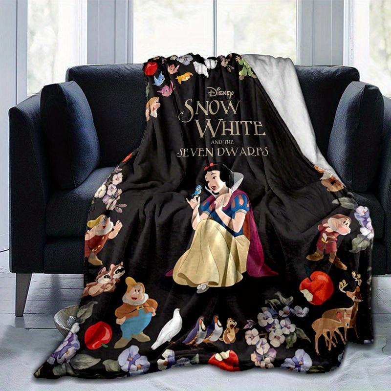 1pc, Snow White and the Seven Dwarfs Home Decor Blanket, Flannel Throw for Bedroom, Living Room, Travel, Camping