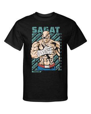 Игровая футболка Street Fighter Sagat Видео Боевые Искусства Унисекс Футболка