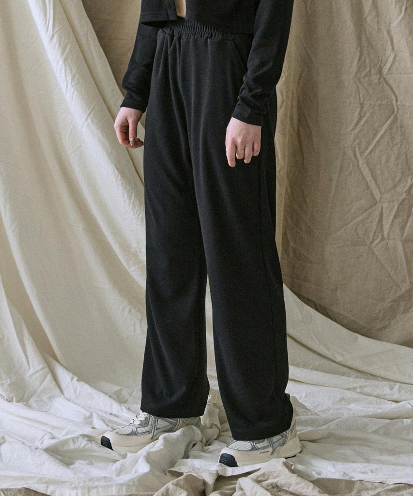 5OML Soft Wide Knit Pants (Black)