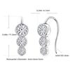 Three Stone Lab Diamond Earrings 925 Sterling Silver Climber Earring Round Bezel Moissanite Stud Earrings for Women