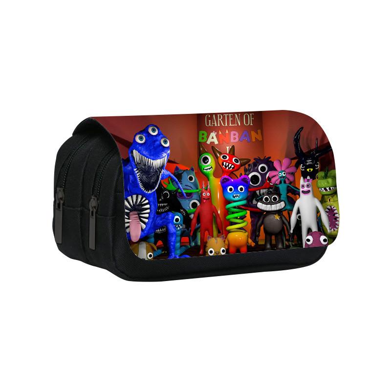 Garten Of Banban3 Double Layer Pencil Case With Nylon Material For Students And Kids