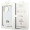 Etui do iPhone 15 Pro Guess Strass Metal Logo Srebrne