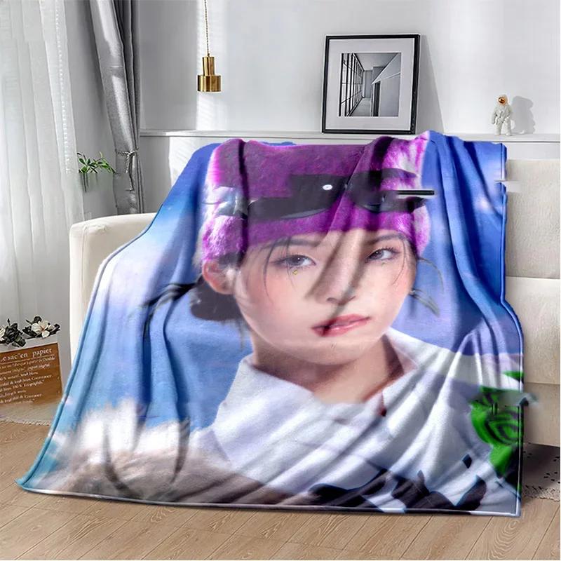 Japanese HipHop Girl Group Xg Character Print Blanket Shooting Stars Warm Plush Cozy Throw Blanket for Beding Couch Fans Blanket