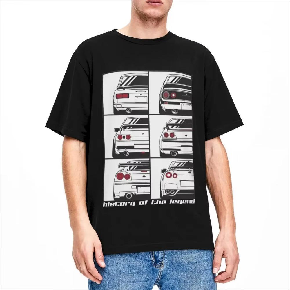 Крутая футболка с историей JDM GTR Skyline для мужчин и женщин, Япония, автомобиль, Gt-r R34, футболки, одежда, подарок на день рождения