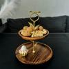 2/3-ярусная деревянная подставка для кексов, круглая ярусная подставка для торта, для стола с десертами на вечеринке по случаю дня рождения, тарелка для фруктов, поднос для демонстрации