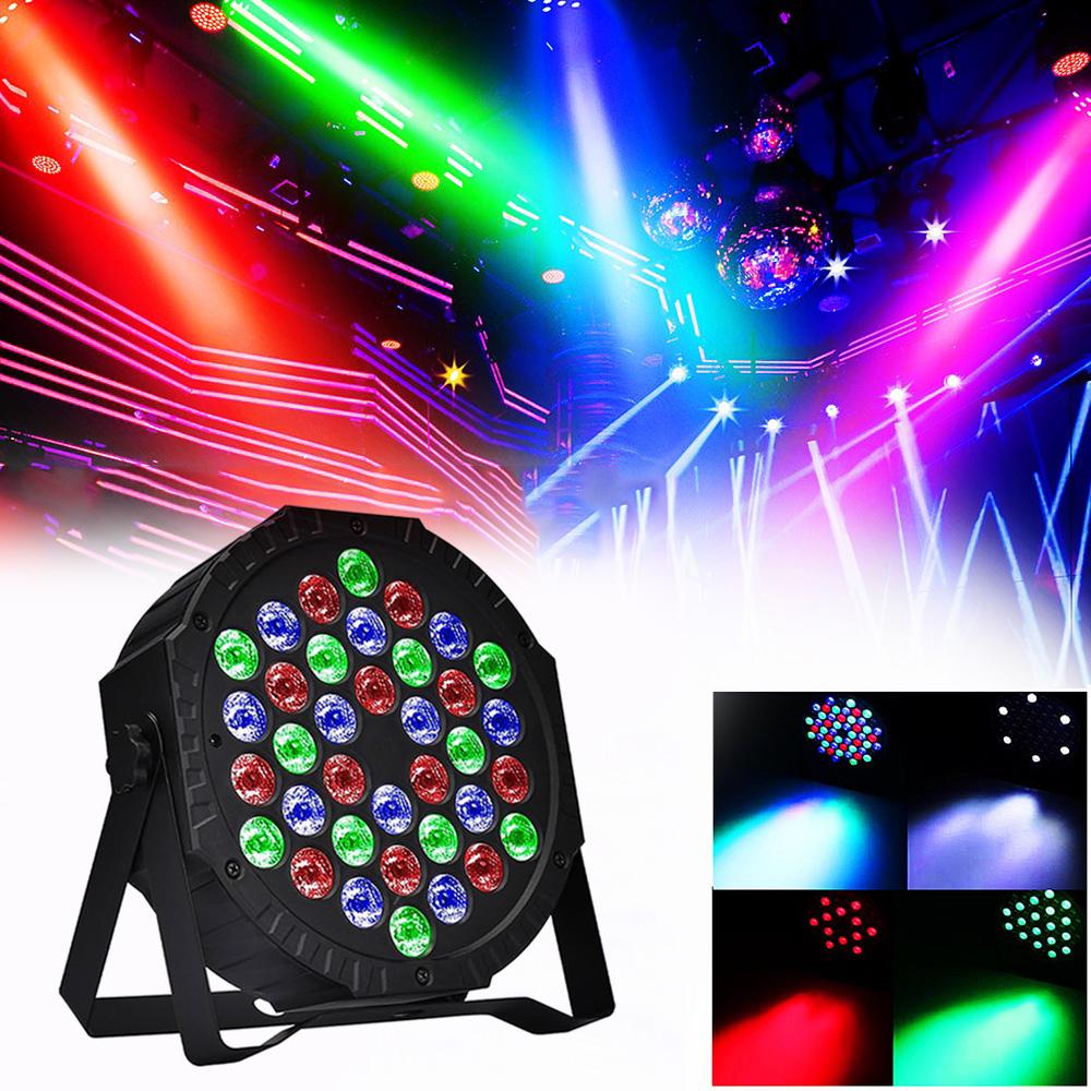 36 светодиодов RGB DMX512 плоская сцена Par световой эффект DJ диско вечеринка свадьба праздник бар клуб украшение шоу звуковая активируемая лампа