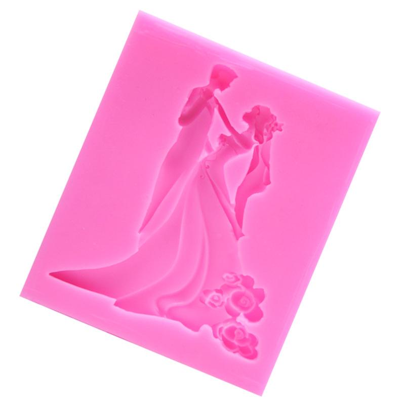 Fondant Bride Groom Dance Silicone Molds Cake Decorating Tool Sugarcraft Chocolate Wedding Design Gumpaste Mold Resin Molds