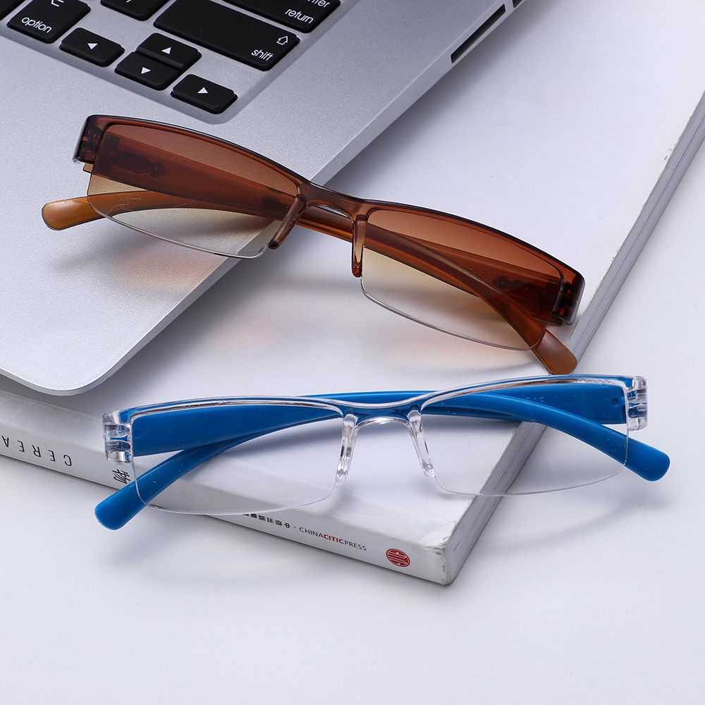 Korean Clear Lens Ultra-light Presbyopic Glasses Readers Eyewear Reading Glasses Half Frame