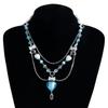 Elegant Multilayer Necklace Heart Pendant Necklace Stylish Neck Jewelry Unique Necklace Perfect Gift for Fashion Lover