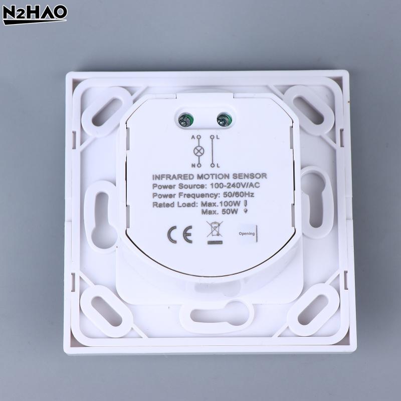 1/2/3 шт. AC110-240V DC9-24V Светодиодный ИК-датчик движения Переключатель 2-проводной Автоматический сенсорный переключатель с регулируемой временной задержкой для человека Инфракрасный Панельный