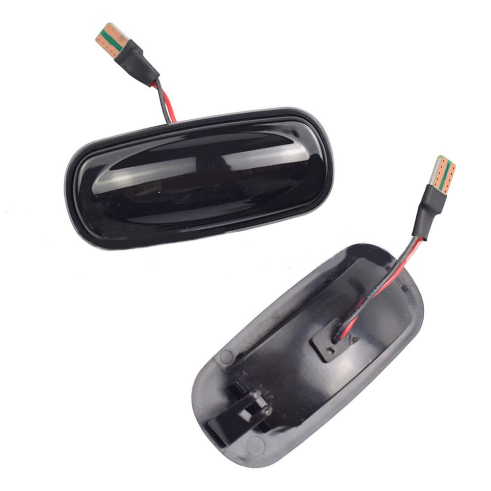 1Pair Smoked Dynamic LED Side Light XGB100310 For Land Rover Discovery Defender