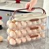 Автоматический вращающийся контейнер для яиц, холодильник, коробка для хранения, пищевой, без BPA, прозрачный