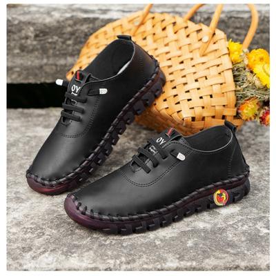 Новые женские туфли кожаные лоферы туфли для женщин удобные туфли без застежек ручная работа нитки для мамы обувь Zapatillas De Mujer