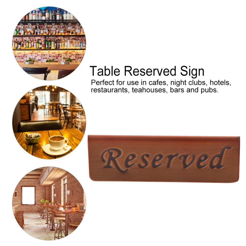 Двусторонняя табличка из нержавеющей стали для общественного питания, зарезервированная для ресторана, бара, паба