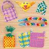 Latests Models DIY Handmade Multicolored Elastic Rope Coil Weaving Set Crochet String Tool Arts & Crafts Kit for Kids Gift