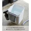 Yamazaki Tower Bucket with Lid, 12L, White, Approx. W27.5 X D26.5 X H28cm, Square, with Handle, Storage Box, 4208