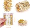 Китайская фабрика DIY Арт-объекты Металлические фрагменты листьев 3 бутылки/набор Золотая Серебряная Медная фольга Хлопья Покрытые Декоративные поделки Ногти