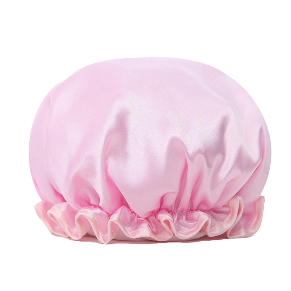 Female Sleeping Hat Supplies Bathroom Products Layers Waterproof High Shower Hair Caps Girl Head Cover Household Using