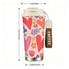 Boho Heart Floral Print Stainless Steel Insulated Coffee Tumbler Vacuum Travel Mug Reusable Cup for Home Office School Gift Idea
