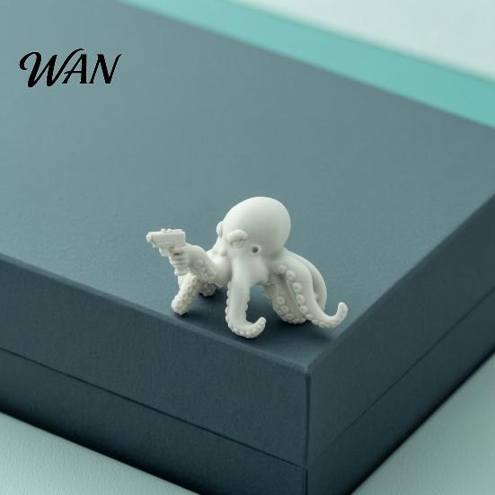 Уникальные Офисные Гаджеты 3D Печатная Фигурка Осьминога, Милая Скульптура Морского Животного для Поделок, Декор Компьютерного Монитора, Украшение для Полки на Столе, Коллекционный Предмет