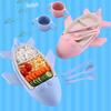 Deepened Food Tray Cartoon Dinning Plate Eco-friendly Food Dish  Gifts