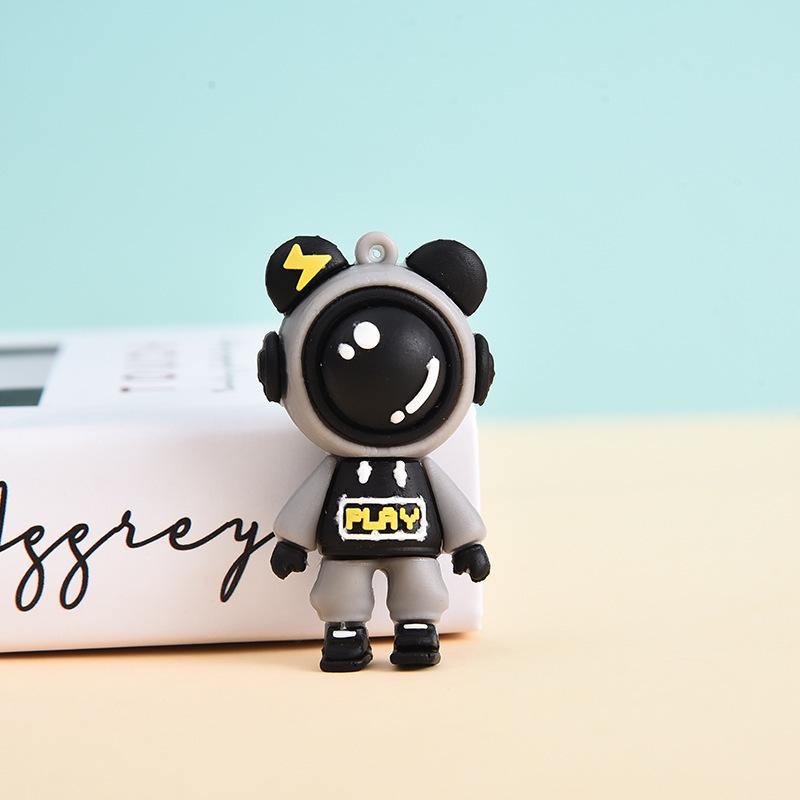 Cute Cartoon Lightning Bear Keychain - Personality Pendant for Couples, Bags & Cars - Creative Gift for Men & Women.