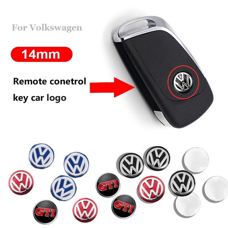 BIG1 14 мм Наклейка-эмблема на ключ автомобиля Логотип на ключ для Volkswagen VW Golf 5 6 7 Polo RLine GTI Passat B6 Tiguan Jetta YSYKTZ