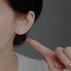 Серьги-гвоздики из стерлингового серебра 925 пробы с хрустальным сердцем для женщин Рождественские подарки Пирсинг Украшения Aretes De Mujer Подарки на вечеринку