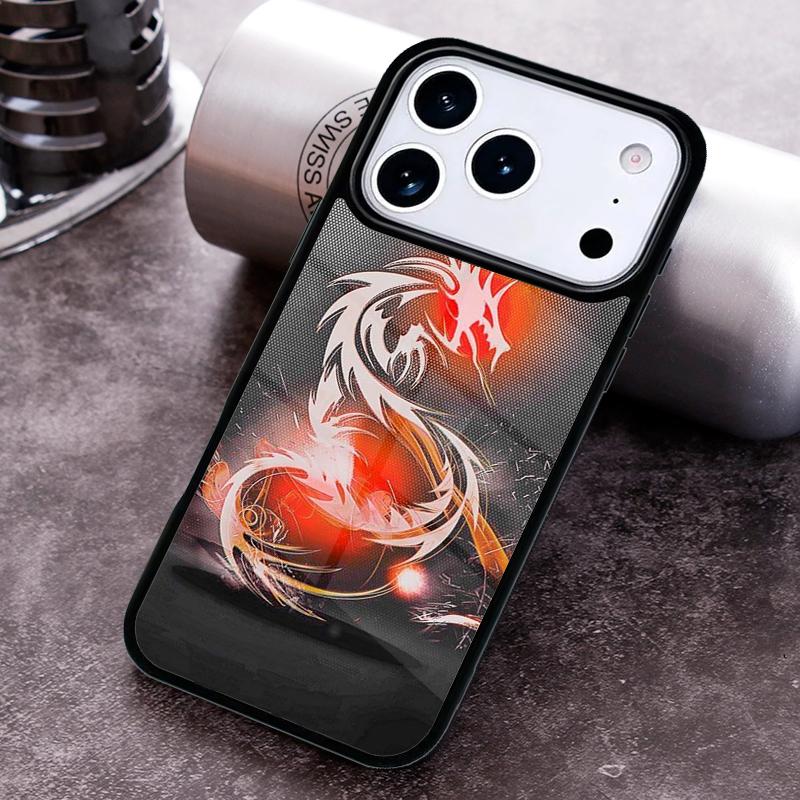 Красный Дракон Чехол для Телефона для iPhone 17 16 15 Pro Max Air 14 13 12 11 Plus Ударопрочный Capa Чехол