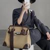 Ретро Контрастная Холщовая Сумка Большой Вместимости – Женская Сумка на Плечо Премиум-Класса Издание 2025