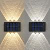6LED Solar Lights Outdoor Atmosphere Wall Lamp,Up And Down Light Control for Garden Yard Street Balcony Terrace Camping Decor