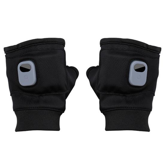 Беспалые перчатки с подогревом для женщин и мужчин, перезаряжаемые электрические перчатки с сенсорным экраном и цифровым дисплеем, перчатки для согревания рук для работы в холодную погоду, охоты