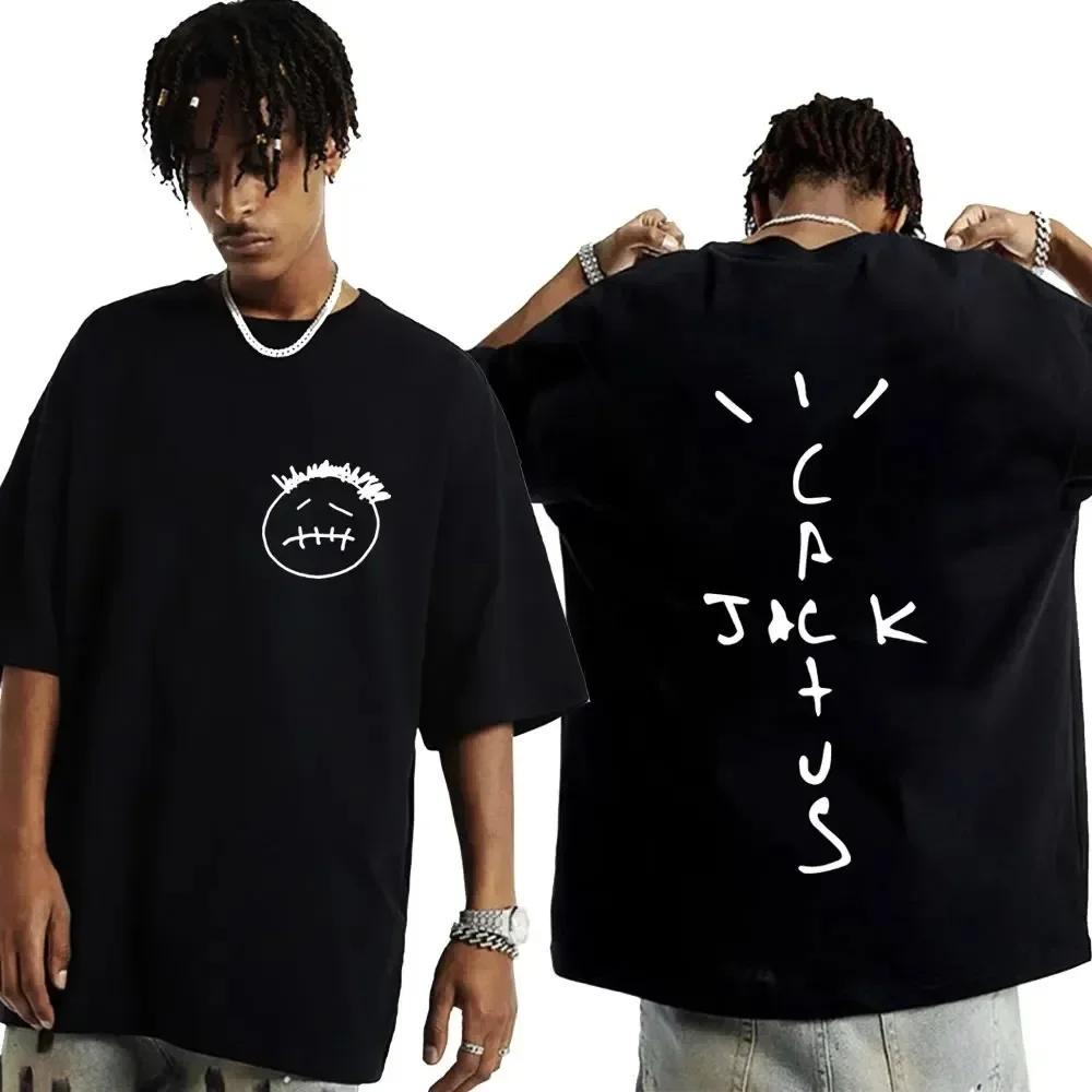 Fashion Hip Hop T Shirt Casual Tshirt Rapper Cactus Jack Music Album T Shirts Unisex And Unisex Casual Y2k Tops Aesthetic Clothes