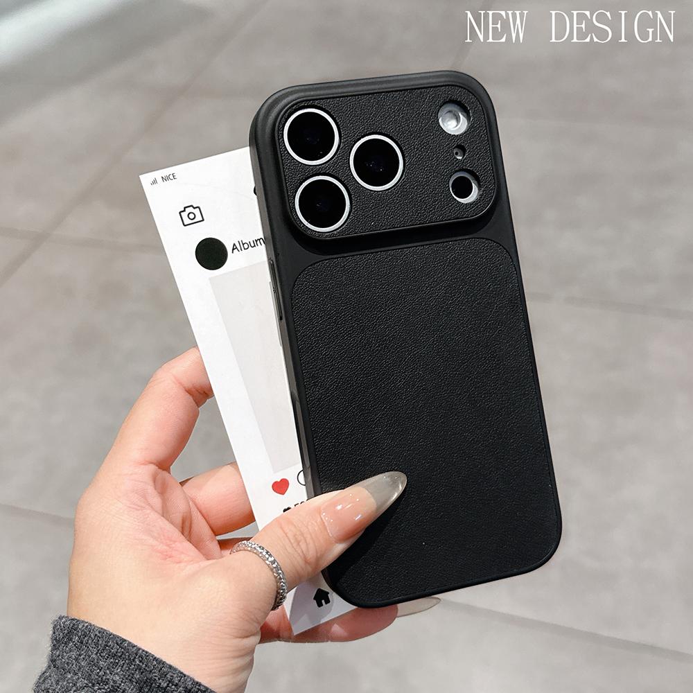 Чехол из матовой кожи класса люкс для iPhone 17 16 15 14 13 Pro Max 16 Plus 17Pro с защитой камеры Air, противоударный