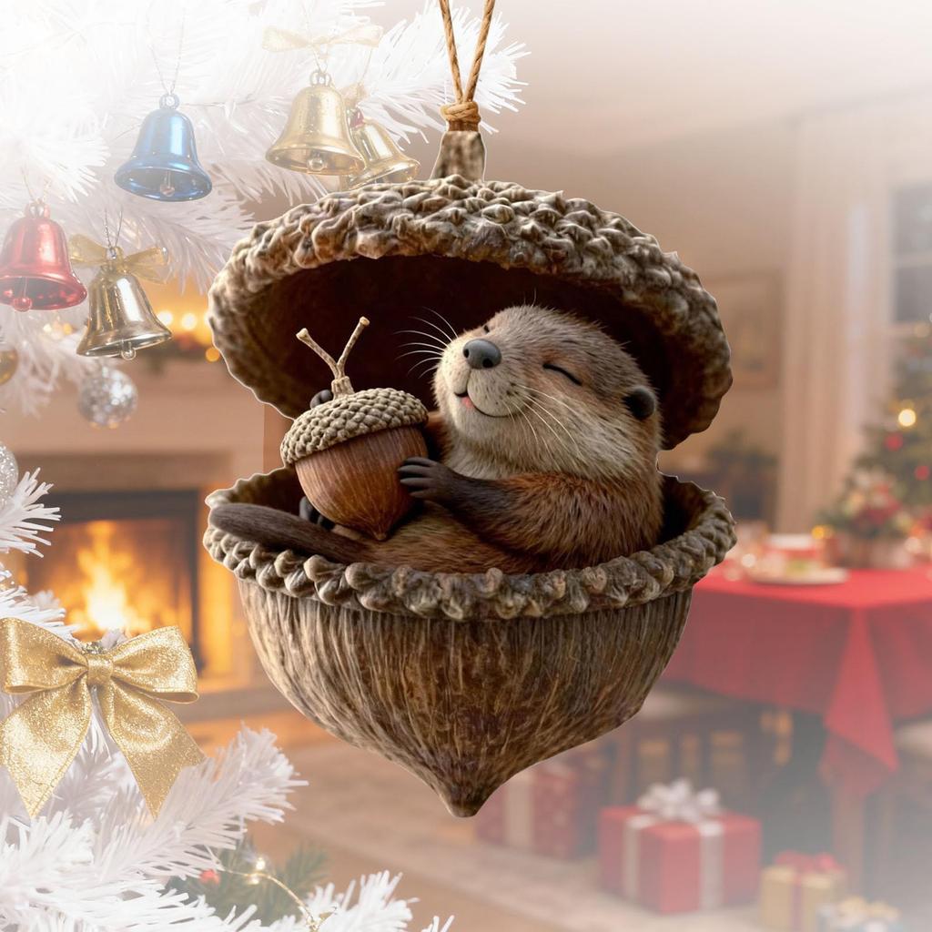Лесные елочные украшения, Рождественские украшения, Милые елочные украшения в виде ленивца, Подарок для влюбленных.(2D)