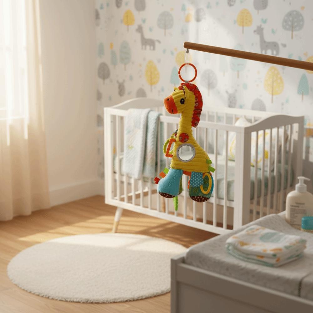 Soft Plush Plush Infant Rattles Cute Stuffed Animal Stroller Mobile Toys Hanging Rattle