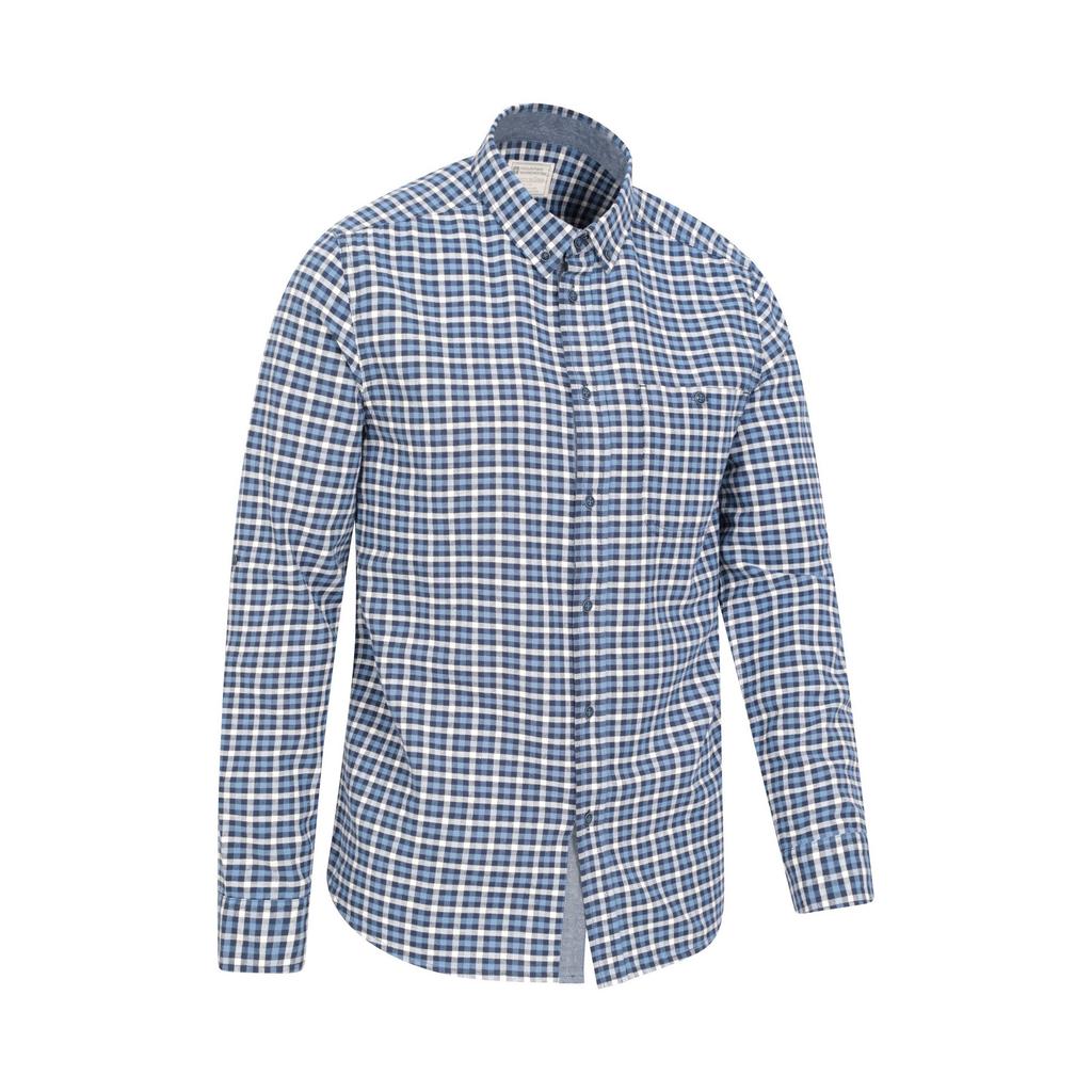Mountain Warehouse Mens Driftwood Checked Organic Shirt