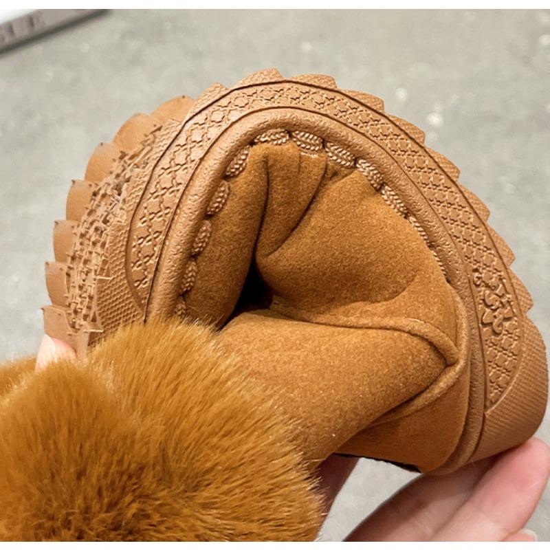 Детские зимние сапоги, короткие бархатные сапоги принцессы для девочек, теплая детская хлопковая обувь для девочек, обувь для мальчиков