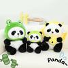 Adorable Panda Plush Toy With Frog Ice Cream And Bee Headpiece For Fun Gifts