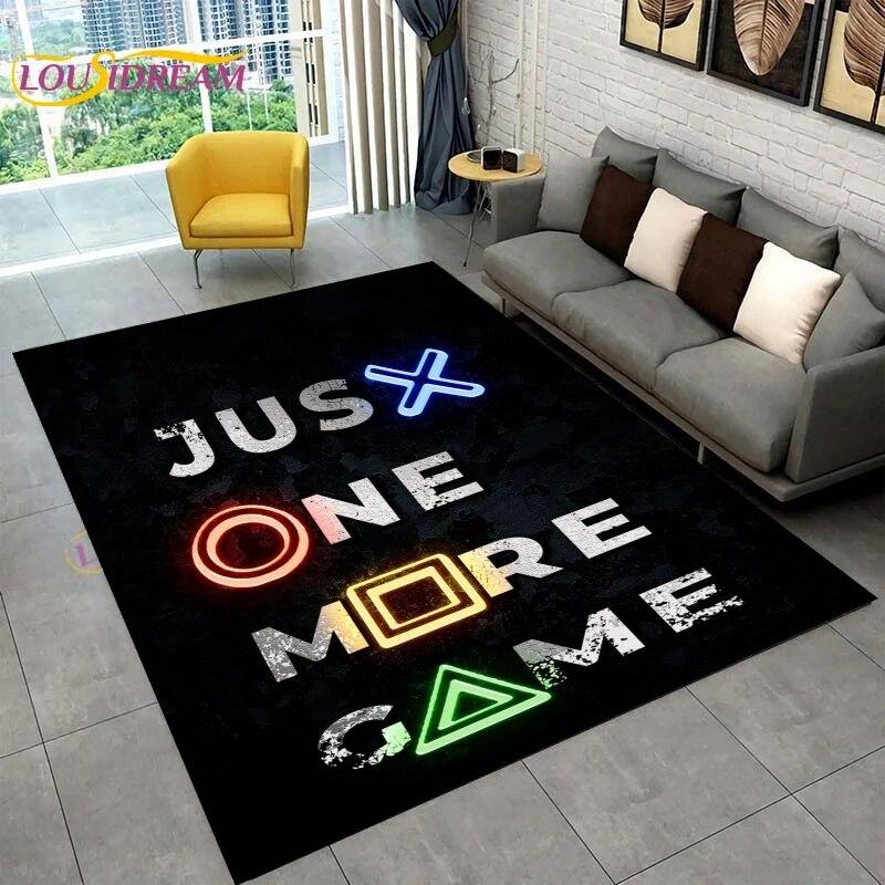 Cartoon Gamer Game Controller Area Rugs,Large Carpet Rug for Living Room Children's Room,Kids Play Crawl Non-slip Floor Mat Gift