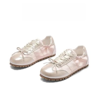 Новые весенние женские балетки, модные элегантные туфли с круглым носком и перекрестными ремешками, женские удобные балетки в уличном стиле на мягкой подошве