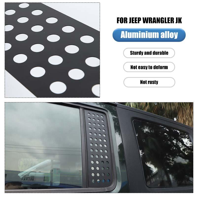Накладка на заднее окно автомобиля, декоративная рамка для Jeep Wrangler JK 2007-2017, 4-дверная версия, металлические автомобильные аксессуары