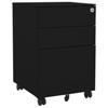 VidaXL Mobile Filing Cabinet Black 39x45x60 Cm Steel