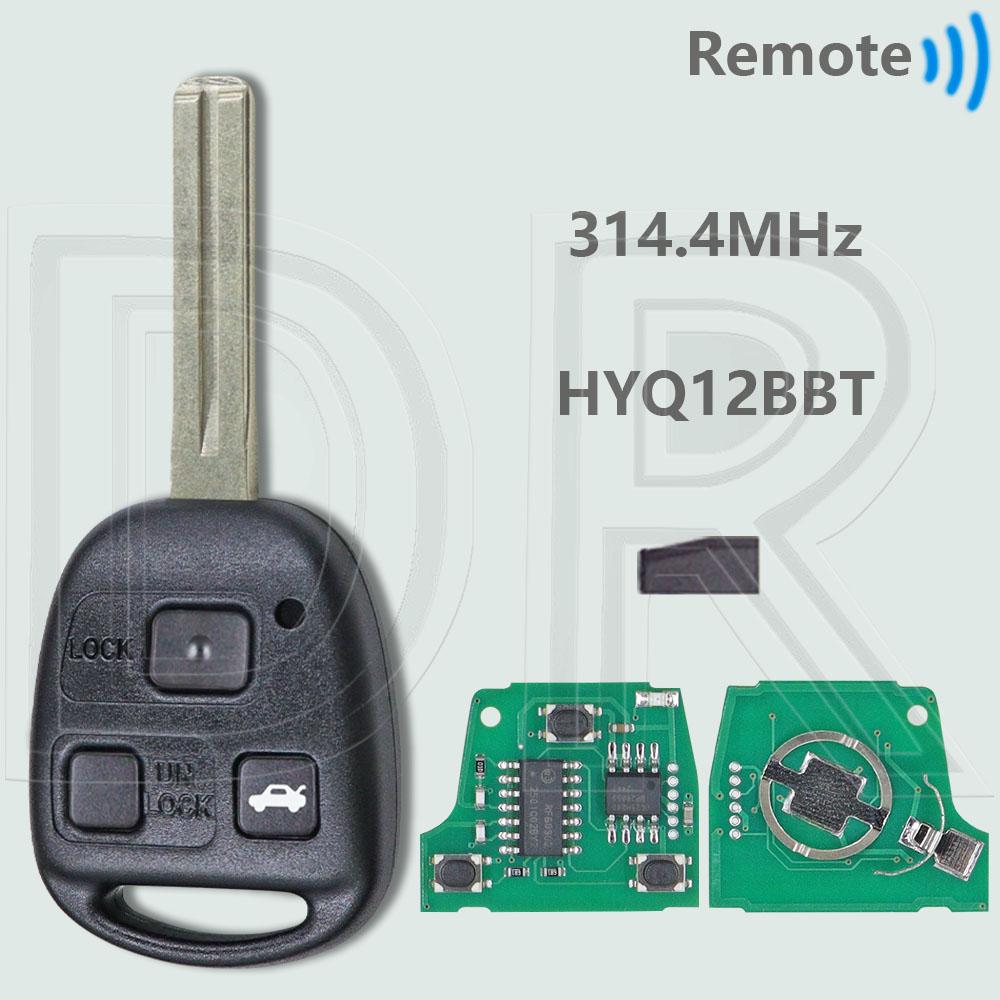 DR HYQ12BBT 314,4 МГц 4C/4D67/4D68/4D72 Чип G Автомобильный ключ дистанционного управления Для Lexus Toyota ES330 SC430 RX330 RX350 RX400H LS430 2004-2010