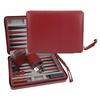 WE Games Burgundy Magnetic Backgammon Set with Carrying Strap Travel Size -