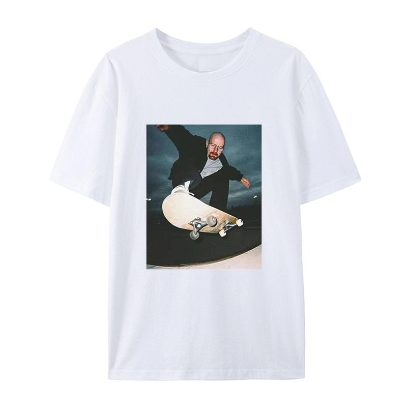 Classic Film and Television Character Skateboarding Casual Tshirt Mens and Womens Luxury Brand Top