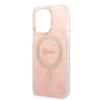 Zestaw Guess Gubpp13Xh4Eacsp Case+ Charger Iphone 13 Pro Max Różowy/Pink Hard Case 4G Print Magsafe