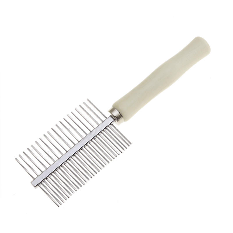 Pet Hair Remover Cat Hair Comb Grooming Wooden Handle Cat Comb Smooth Hair Dog Brush